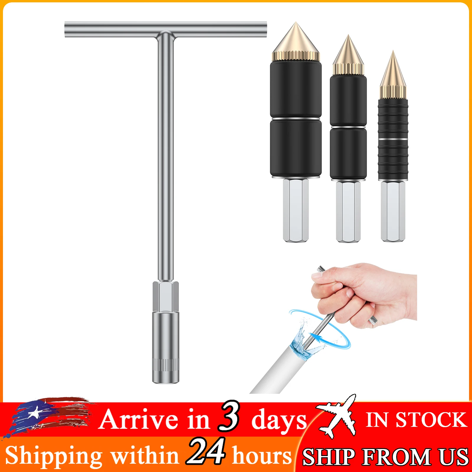 Hot-Melt Water Stop Pin Stainless Steel PPR Tube Water Stop Needle Portable Water Pipe Stop Repair Tool 1inch 1/2inch 3/4inch