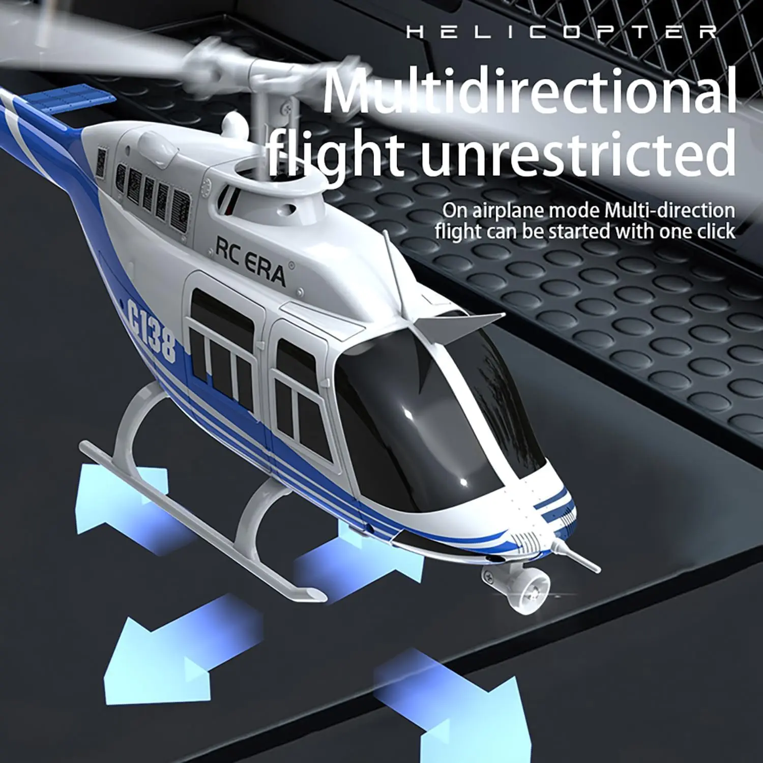 Remote Controlled Helicopter C138 Custom Color RC Helicopter Single Wing Without aileron 6CH 6-axis Gyroscope Height Hovering Ad