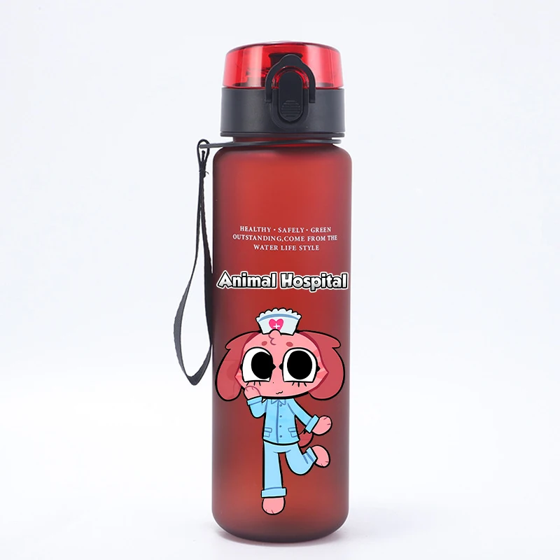 Animals Hospitals Water Bottle 650ml Kids Anime Plastic Cup Girls Boys Outdoor Sports Mug Children Large Capacity Kettle Gift