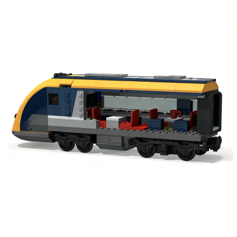 268pcs MOC Passenger Train Cab Car Aero City Trains Model Building Blocks Christmas Gifts Construction Toy Education Brick Kids