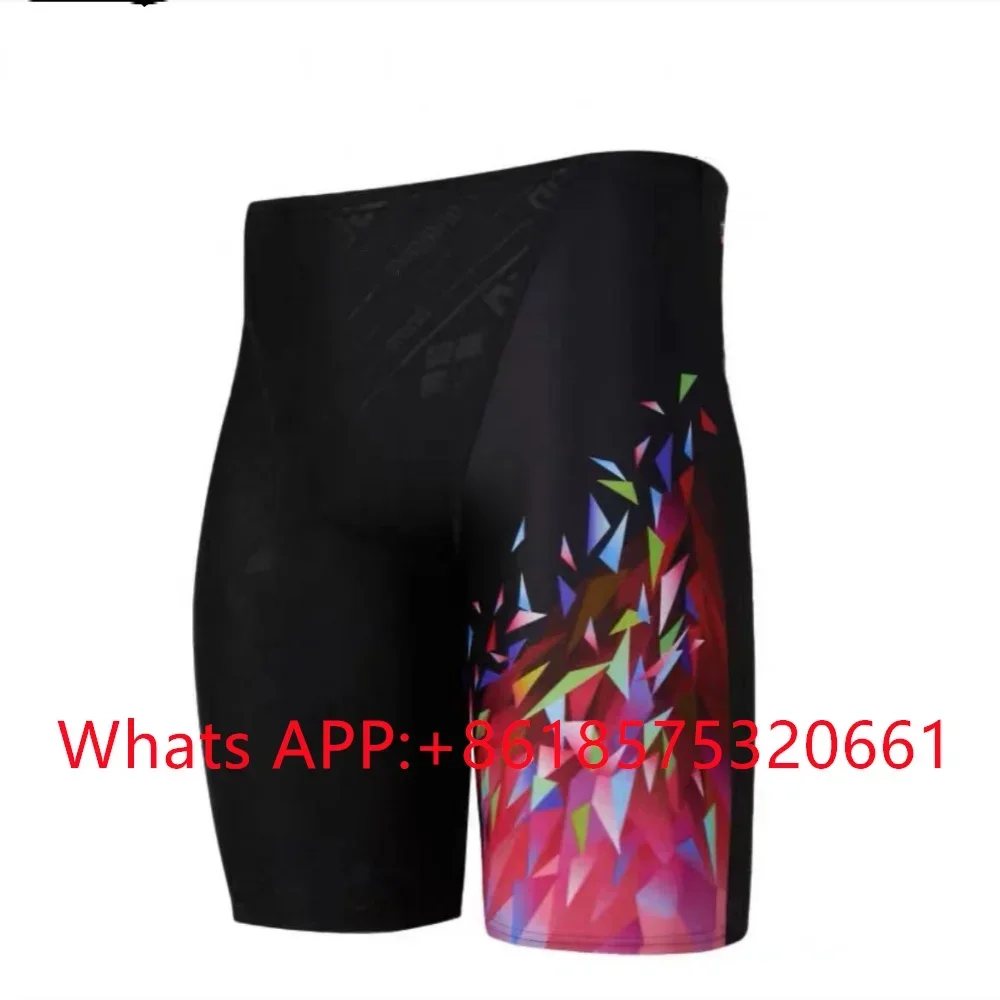 New Men's Swim Jammer Swimsuit Beach Tights Shorts Athletic Training Swimwear Swimming Trunks Bathing Suit Diving Surfing Pants