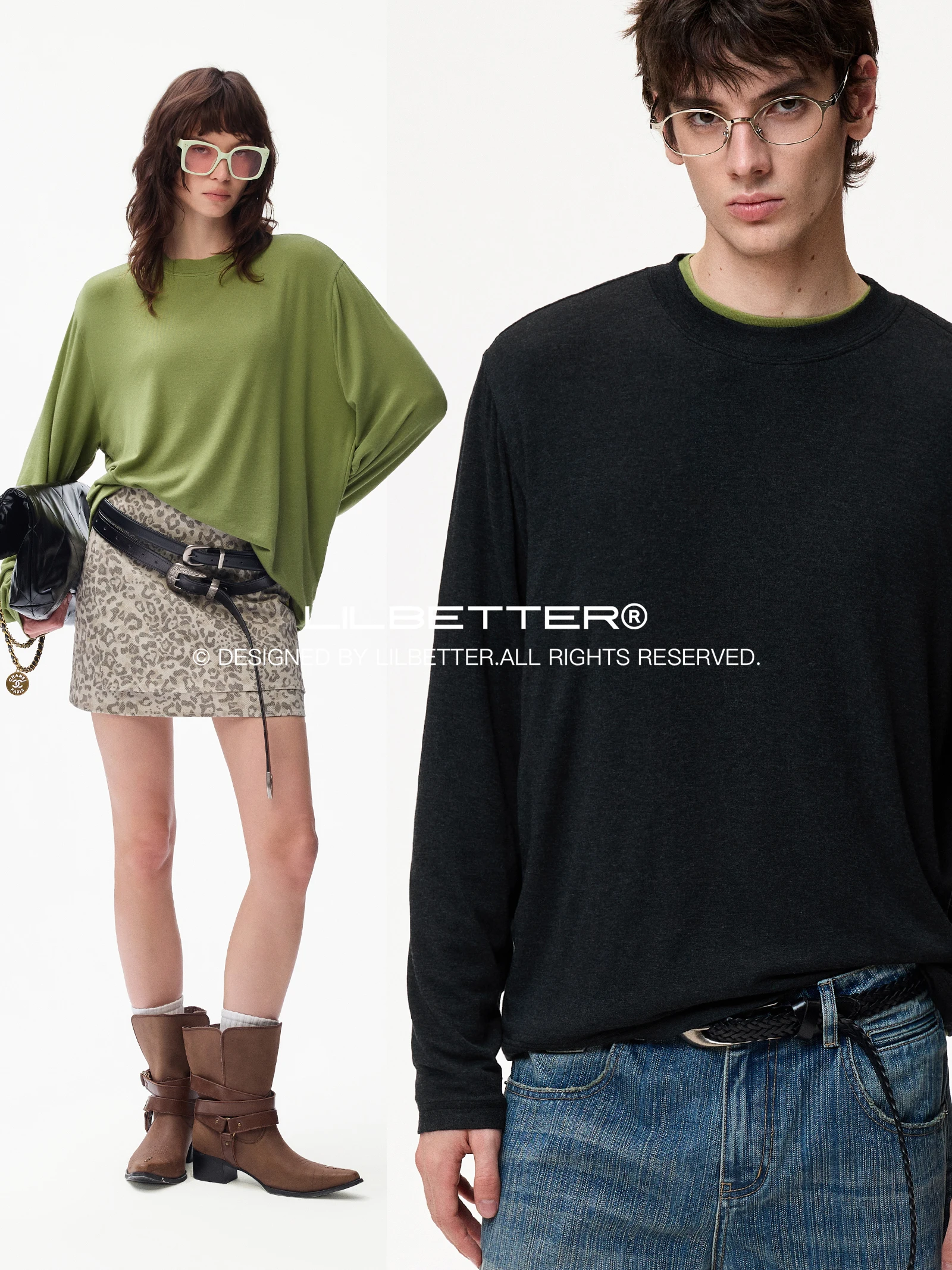Lilbetter Men's Long Sleeve T-Shirt Merino Wool Casual round Neck Knitted Fabric Comfortable Skin-Friendly Fashion Urban Style