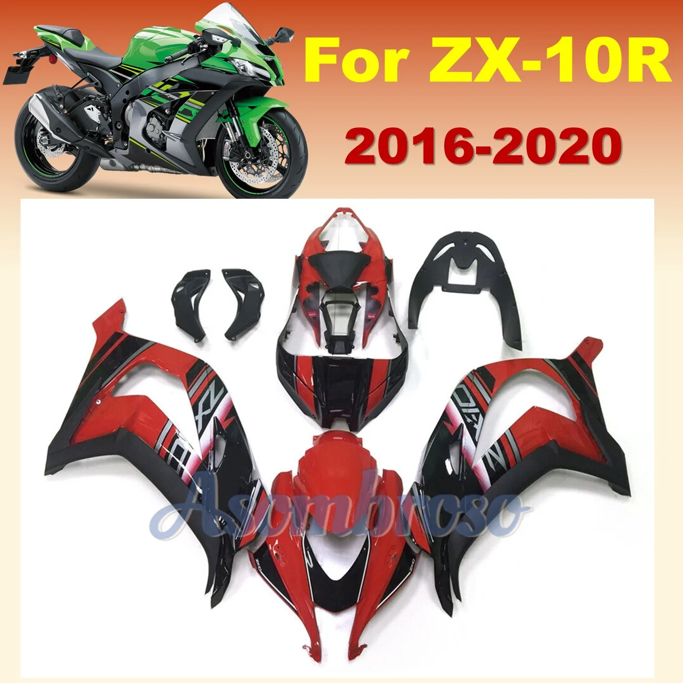 

New ABS Motorcycle Fairing Kits Fit For Ninja ZX10R 2016 2017 2018 2019 2020 ZX 10R ZX-10R 16 17 18 19 20 Bodywork Set Custom