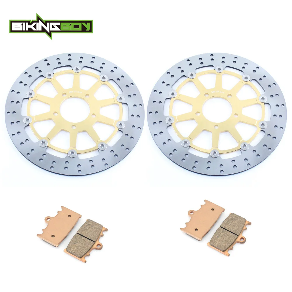 BIKINGBOY Für ZX-9R Ninja ZX9R 94 95 ZZR 1100 D 93-01 96 97 98 99 00 ZZ-R 1200 C 02 03 04 Vordere Bremsscheiben + Bremsbeläge – Detail 9