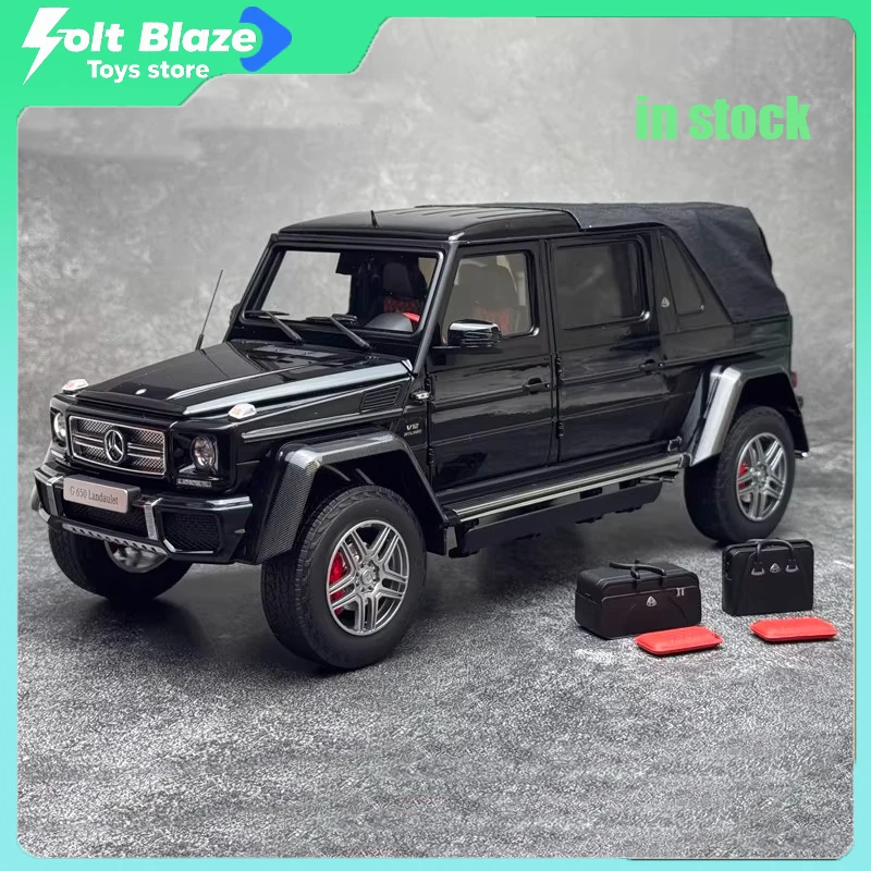 

Масштабная модель автомобиля Almost Real 1/18 Mercedes-Maybach G650 Landaulet (W463) 2017 года, литая под давлением, из сплава, с полностью открывающимися элементами, имитация, игрушка для мальчиков, подарок