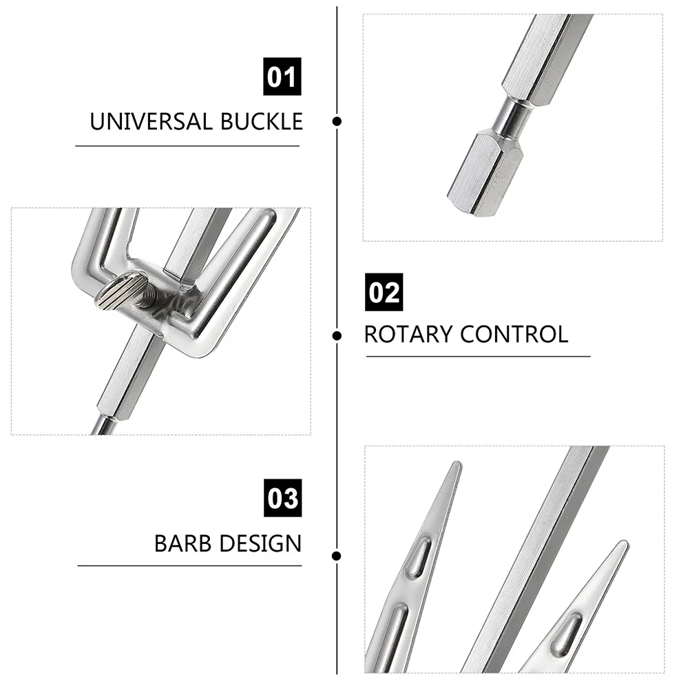 

2Pcs Stainless Steel Rotisserie Food Forks for Air Fryers Home Bbq Party Durable Strong No Stick Rustless Roast Chicken Forks