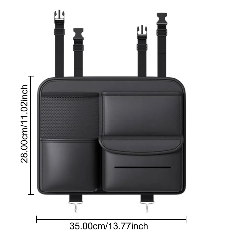 Car Backseat Organizer Anti Kick Pad Cup Holder Car seat back storage hanging bag with Hook Tissue Holder Car Accessories
