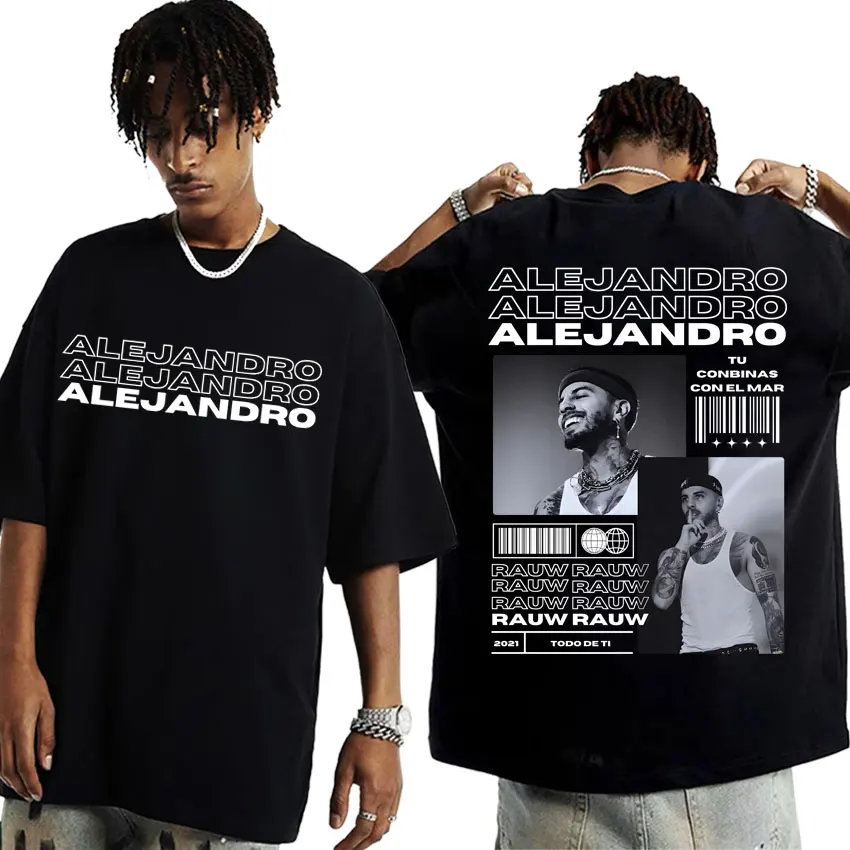 Rauw Alejandro Album Todo De Ti Cover T Shirt Men's Hip Hop 90s Vintage Oversized T Shirts Male Casual Cotton T-shirt Streetwear