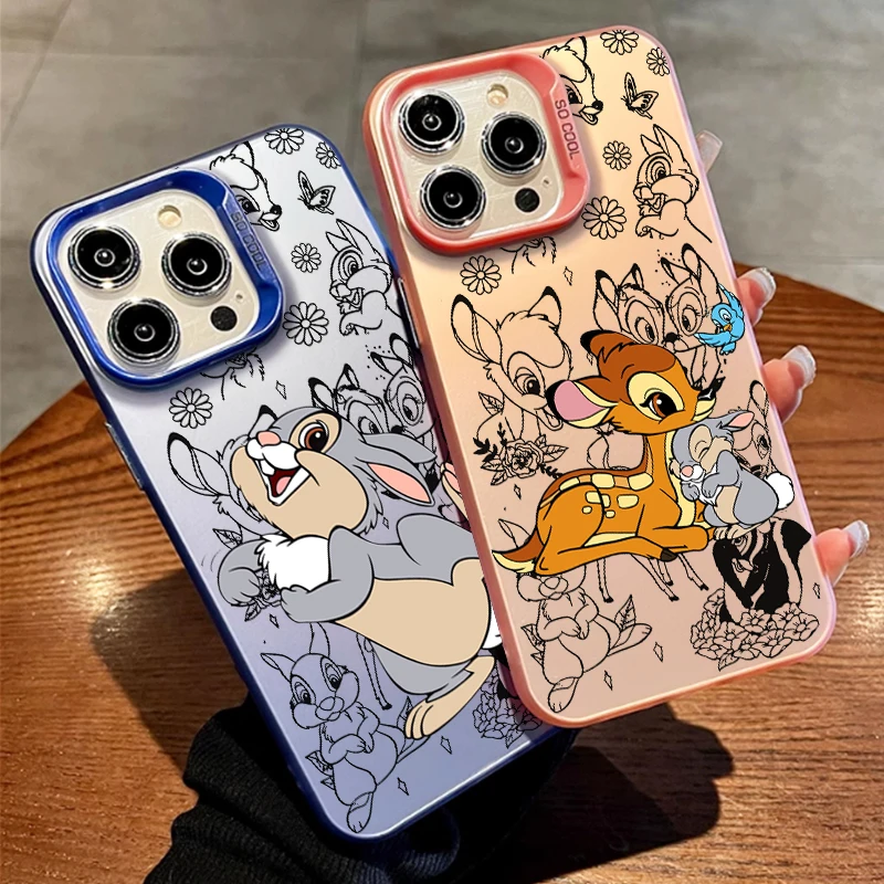 Bambi Thumper Disney For Redmi Note 13 12 12S 11 11S 11E 10 10T 10S 9C 9T Pro Plus Max Lite 5G Colorful Silver Mobile Cover