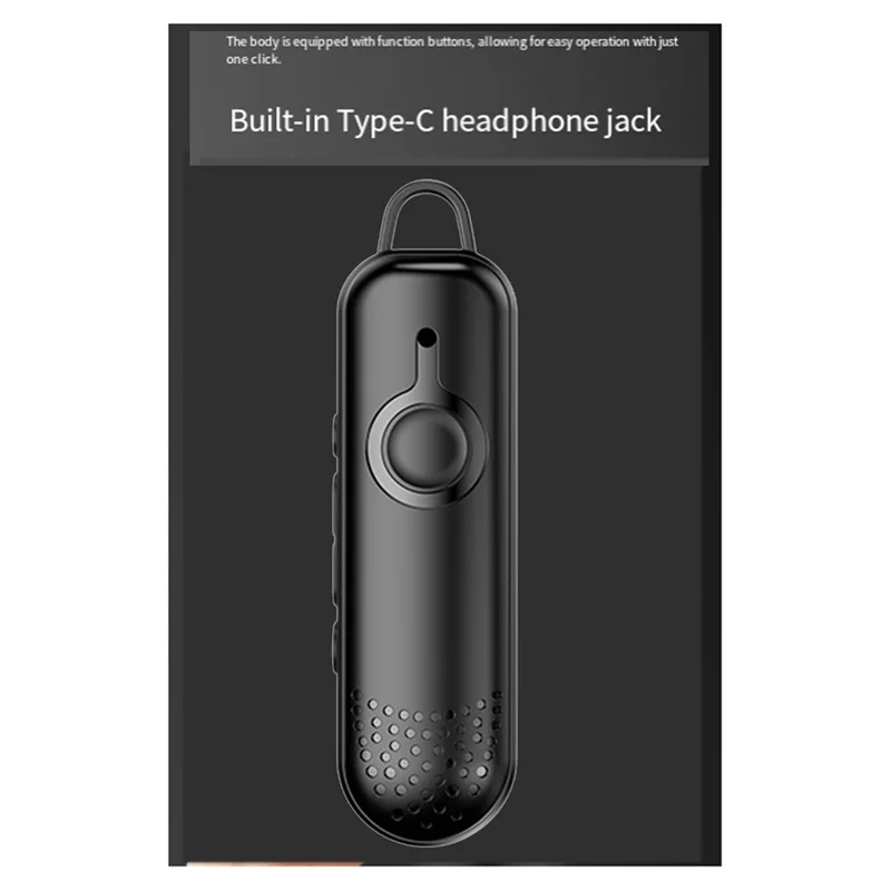 【Esclusivo!】 Mini citofono wireless Bluetooth con gancio per l'orecchio sottile per salone di bellezza Parrucchiere Ristorante Connettività USB 1000 metri Ra