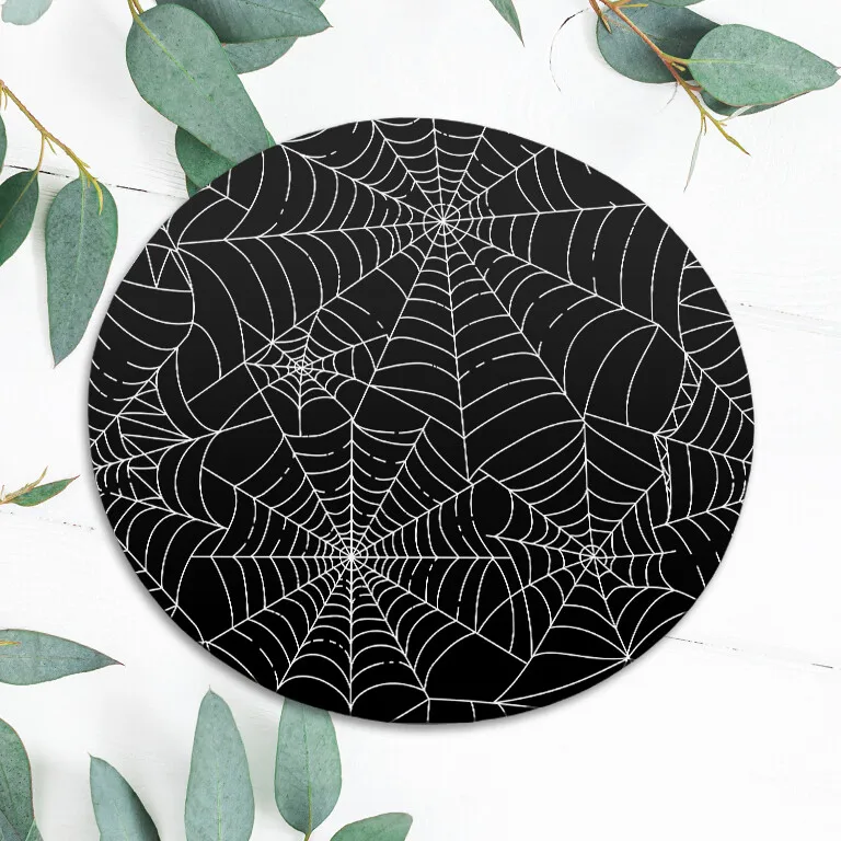 

Simple black spider web mouse pad office art design, high-quality computer desktop decoration, high-definition printing