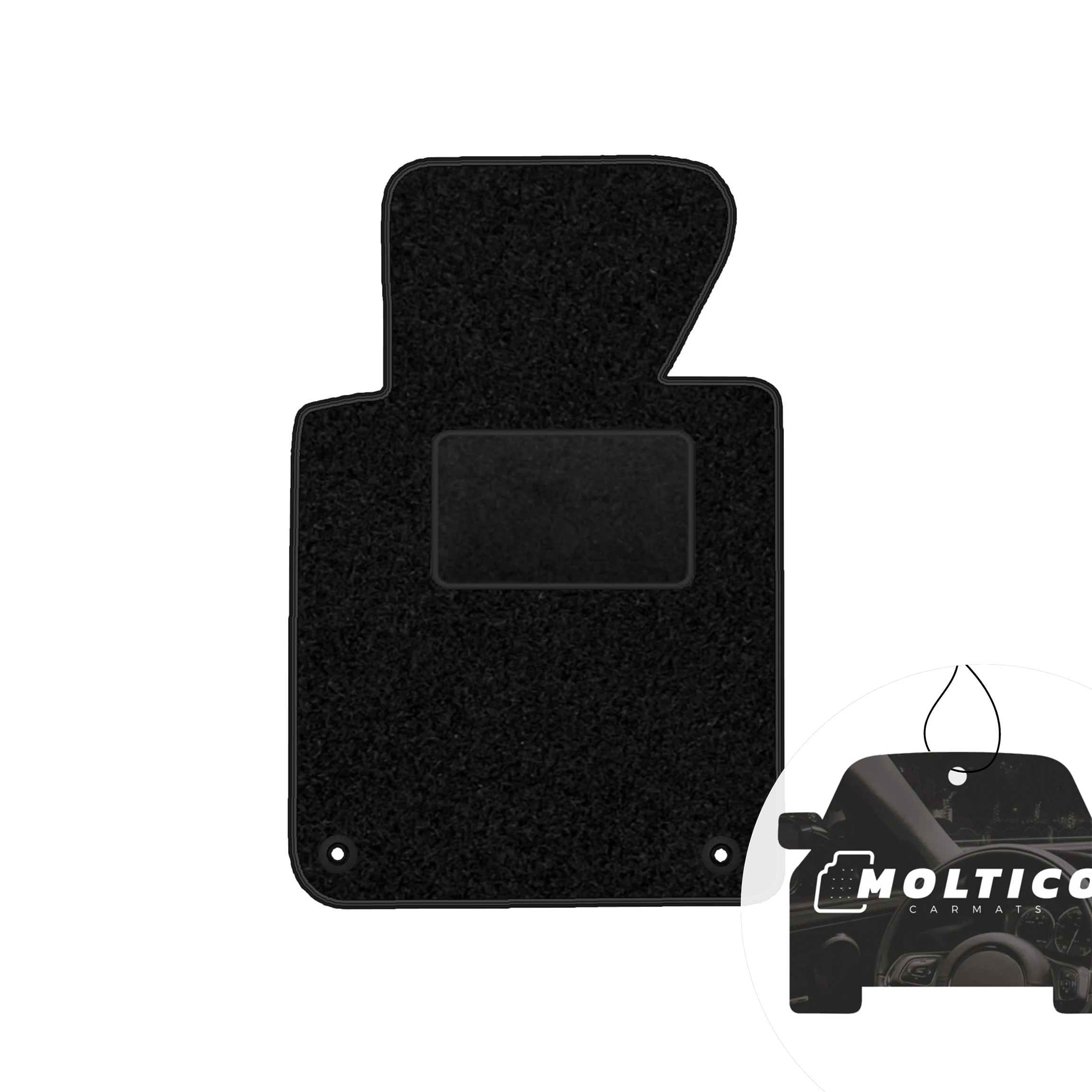 Velour bestuurdersmat - Zwarte bies - Geschikt voor: BMW 3 Serie E46 Cabrio 2000-2007