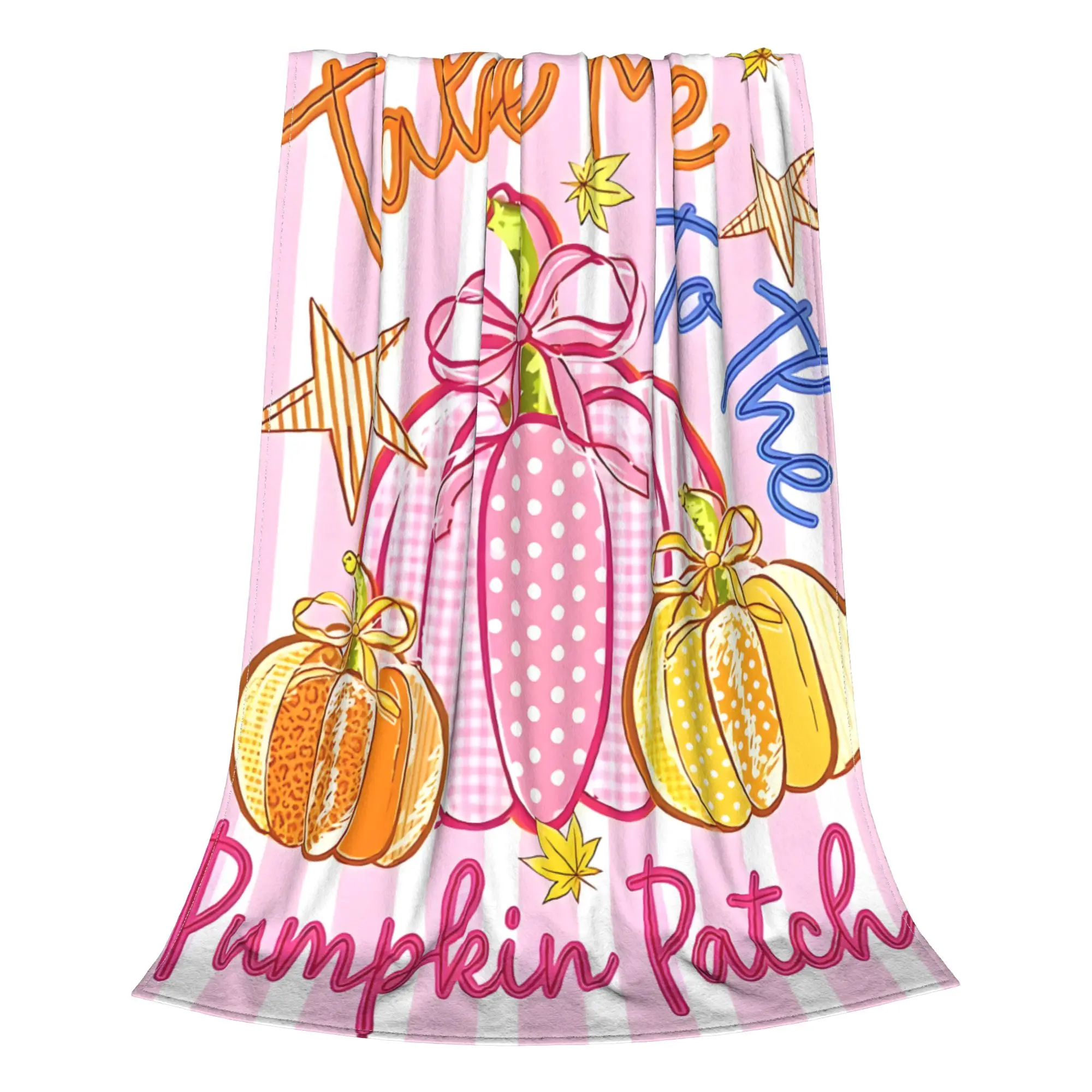 1PC Take Me To The Pumpkin Patch Blanket Throw Blanket  Novelty Warm Blanket All Season Gift