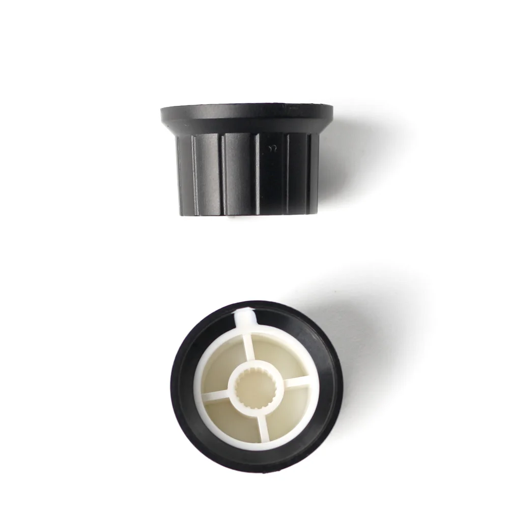 5ชิ้น24*15Mm Potentiometer ลูกบิดหมวกดอกไม้แกนปริมาณปุ่มควบคุมสีขาวสำหรับ Encoder