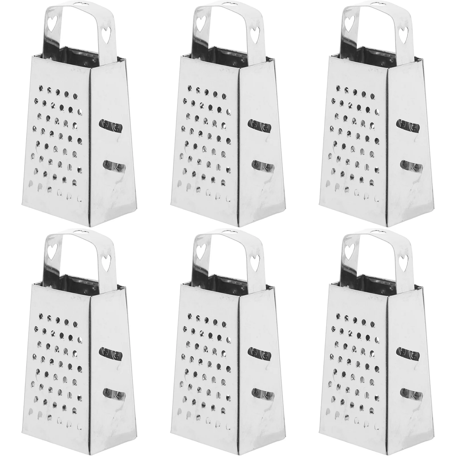 

6pcs Stainless Steel Mini Cheese Grater Four-Sided Box For Kitchen Vegetable Slicer Shredder Garlic Carrot Ginger Tool Cooking