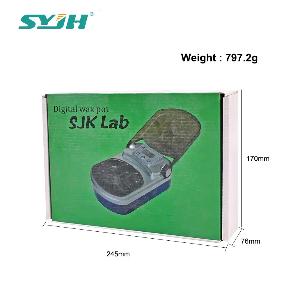 4 Slot Dental Digital Wax Pot with 2 Sizes Precise Temperature Control Composite Material Melting Machine Dentistry Equipment
