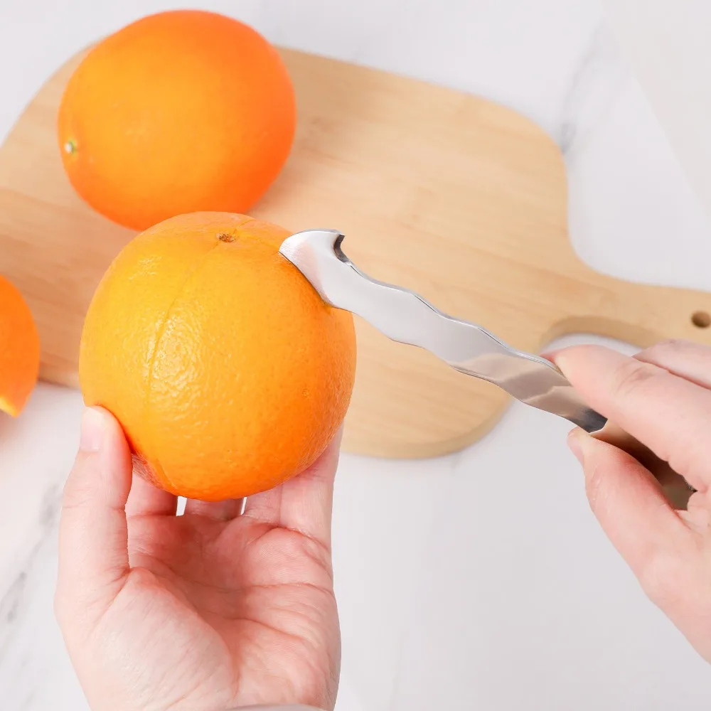 304 Stainless Steel Citrus Peeler Rustproof Professional Orange Peeler Corrosion-resistant Pomelo Peel Remover Grapefruit