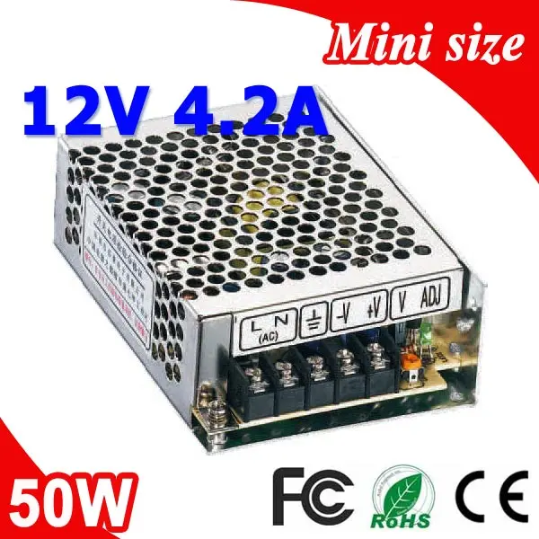 MS-50-12 50W 12V 4.2A Mini-size LED Switching Power Supply Transformer 110V 220V AC to DC 12V output