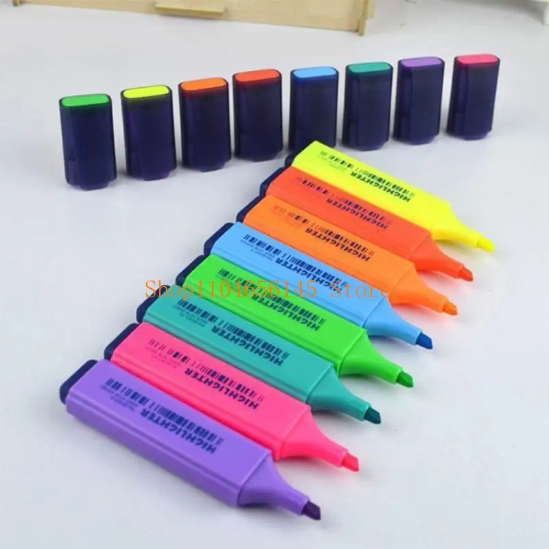 5asd Fluorescent Highlighter Pen Quick Drying Inks Broad Chiseled Tip Marker For Highlighting Texts Notes Office School Use