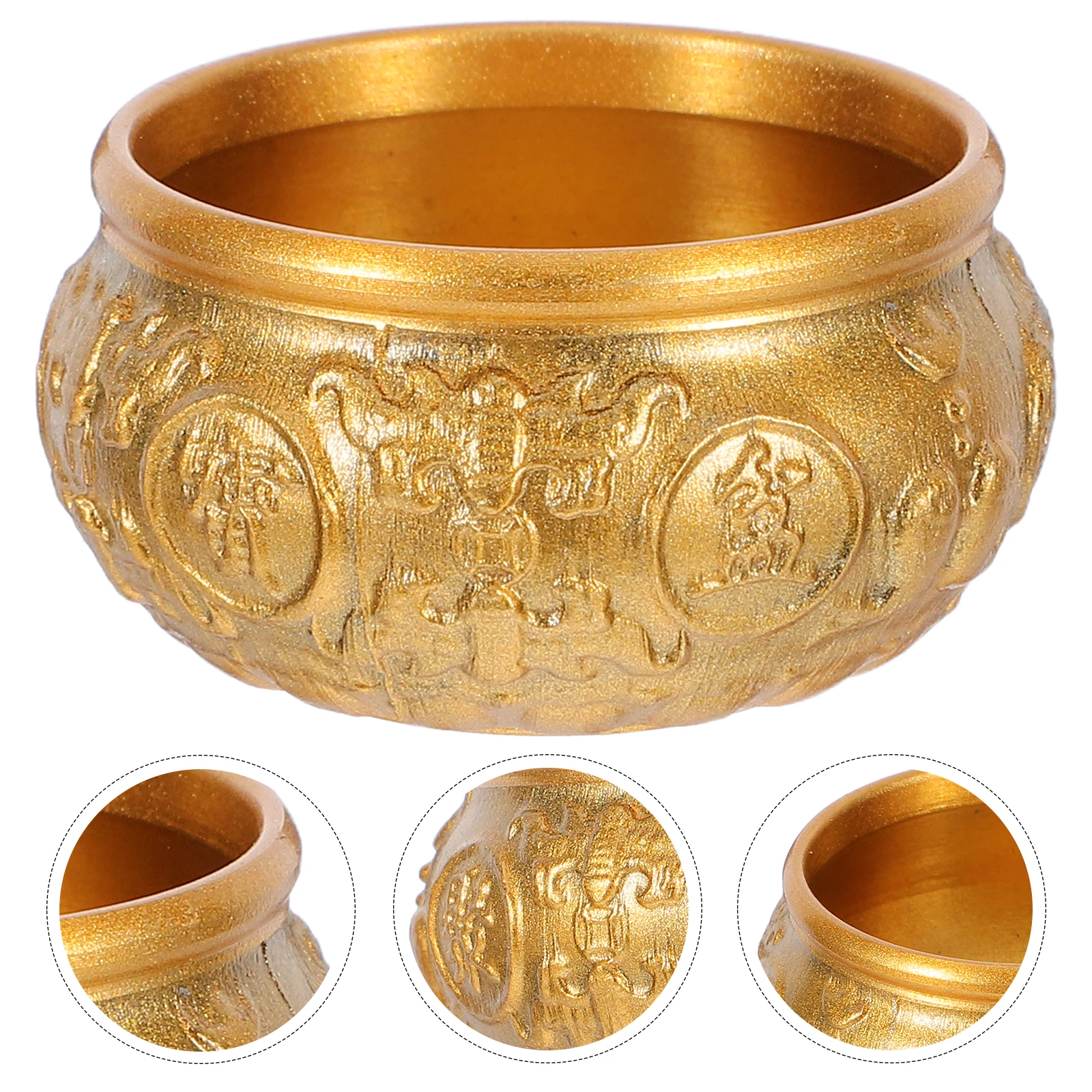 

Feng Shui Copper Wealth Bowl Ornament for Living Room Desktop Decor Attracts Abundance Unique Gift for Family Friends