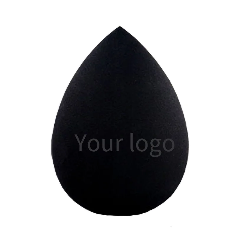 30pcs Custom Logo Wholesale Latex Free super Soft Custom Logo Beauty Black Blender Makeup Sponges With Package