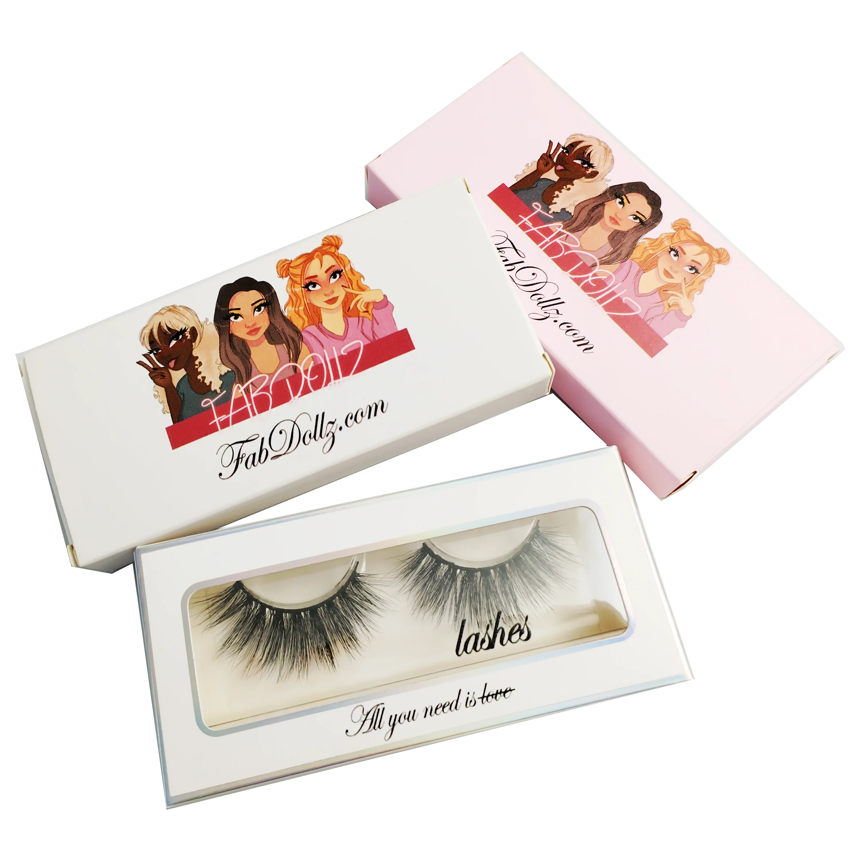 Wholesale Paper Lash Boxes Packaging Box Bulk Custom 3D Mink Lashes Boxes Packaging With Logo Makeup Set Eyelashes Case Pack