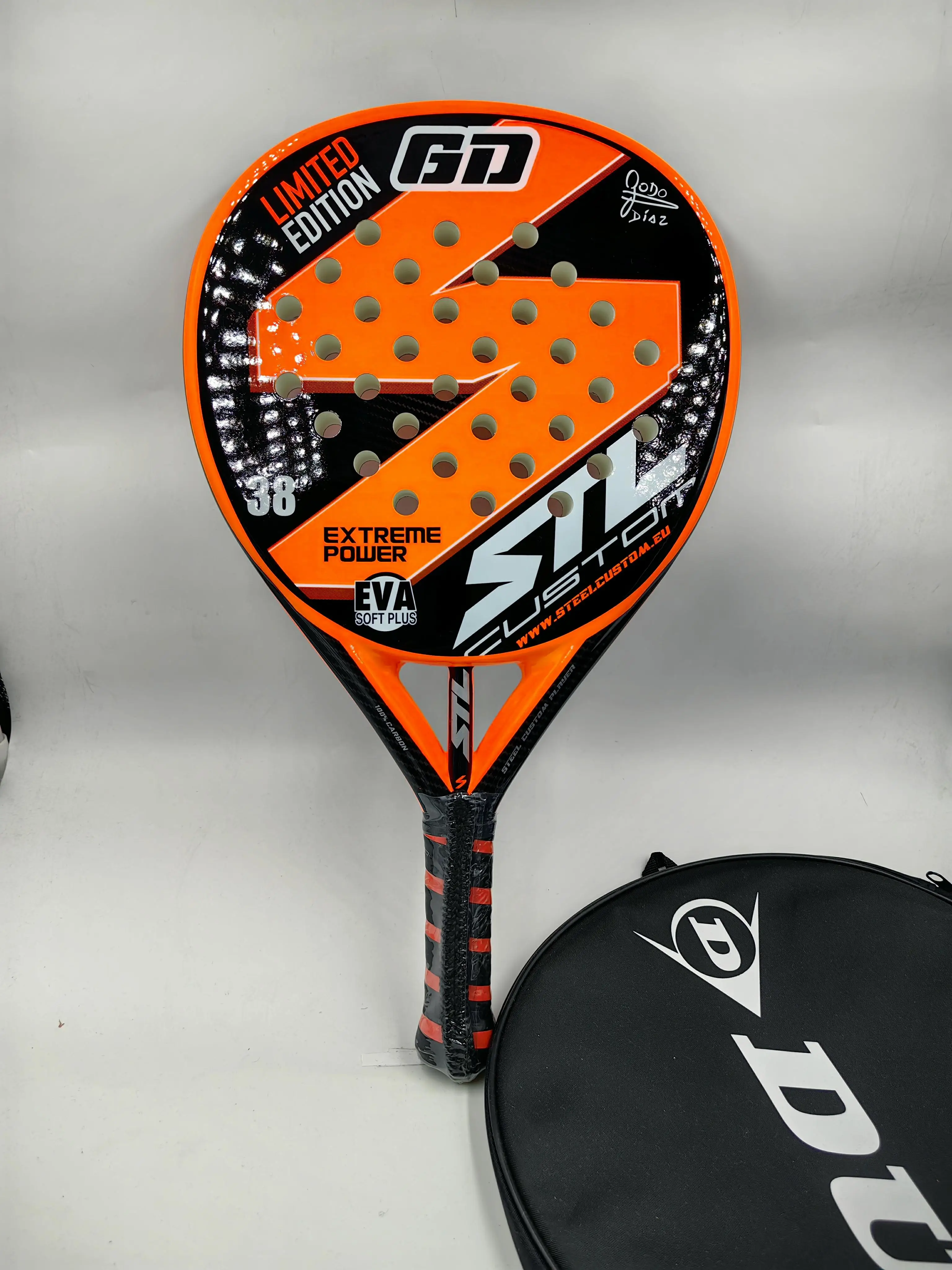 Padel Racket Series Palas 3 Layer Carbon Fiber Board Paddle, EVA Face Tennis Beach Racket with Bag, High Quality, New