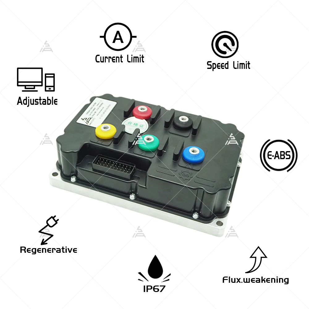 QSMOTOR New QS268 9000W 12*3.0inch V5 72V 160kph Hot Sale BLDC Hub Motor with ND721200 Controller for Electric Motorcycle