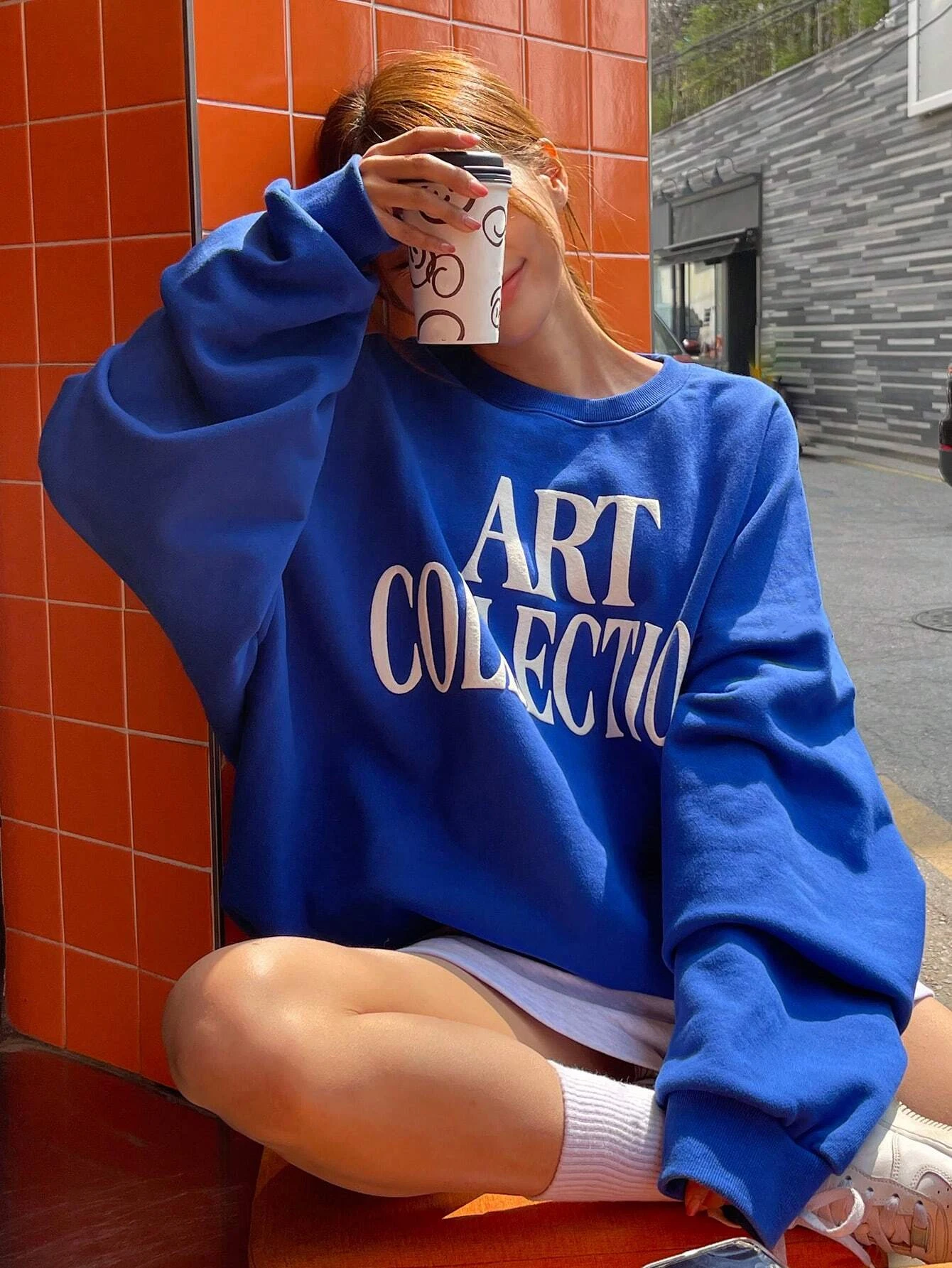 Art Collectloy Letter Printing Women Sweatshirt Harajuku Casual Hoody Fashion Loose Hoodie Autumn Warm Vintage Fleece Woman Top