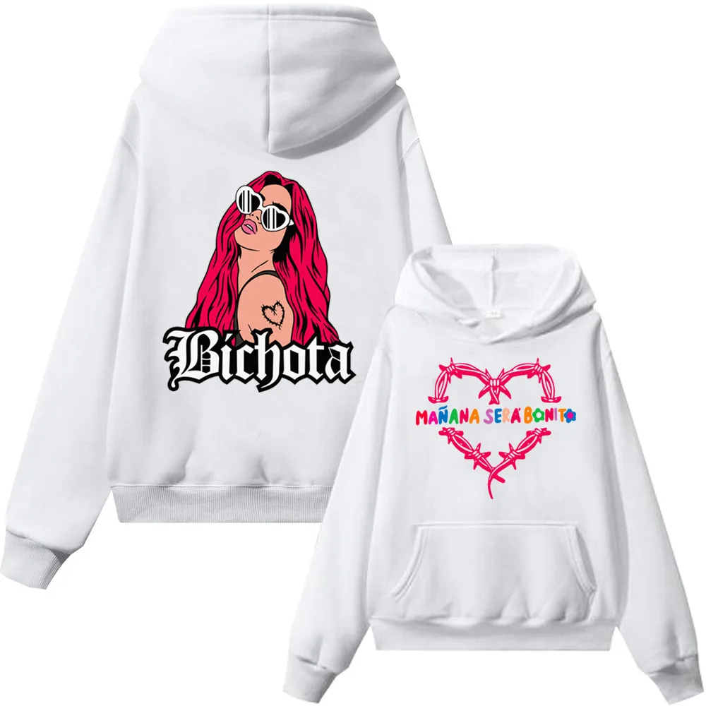 Karol G Bichota Print Hoodie Mermaid New Album Man Woman Harajuku Pullover Tops Streetwear Unisex