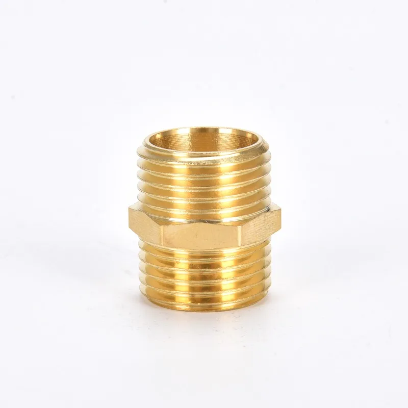 1/8 1/4 3/8 1/2 3/4 1 황동 배관 부품 육각 연결구 빠른 커플러 어댑터 수나사-수나사 나사산 물·기름·가스 범용 연결구 유압 연결구 수나사 이음나사 연결구