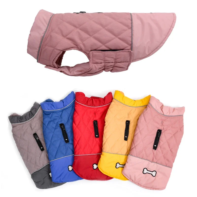 Winter Warm Dog Clothes Waterproof Reversible Pet Jacket for Small Medium Large Dog Coat French Bulldog Vest Labrador Costumes