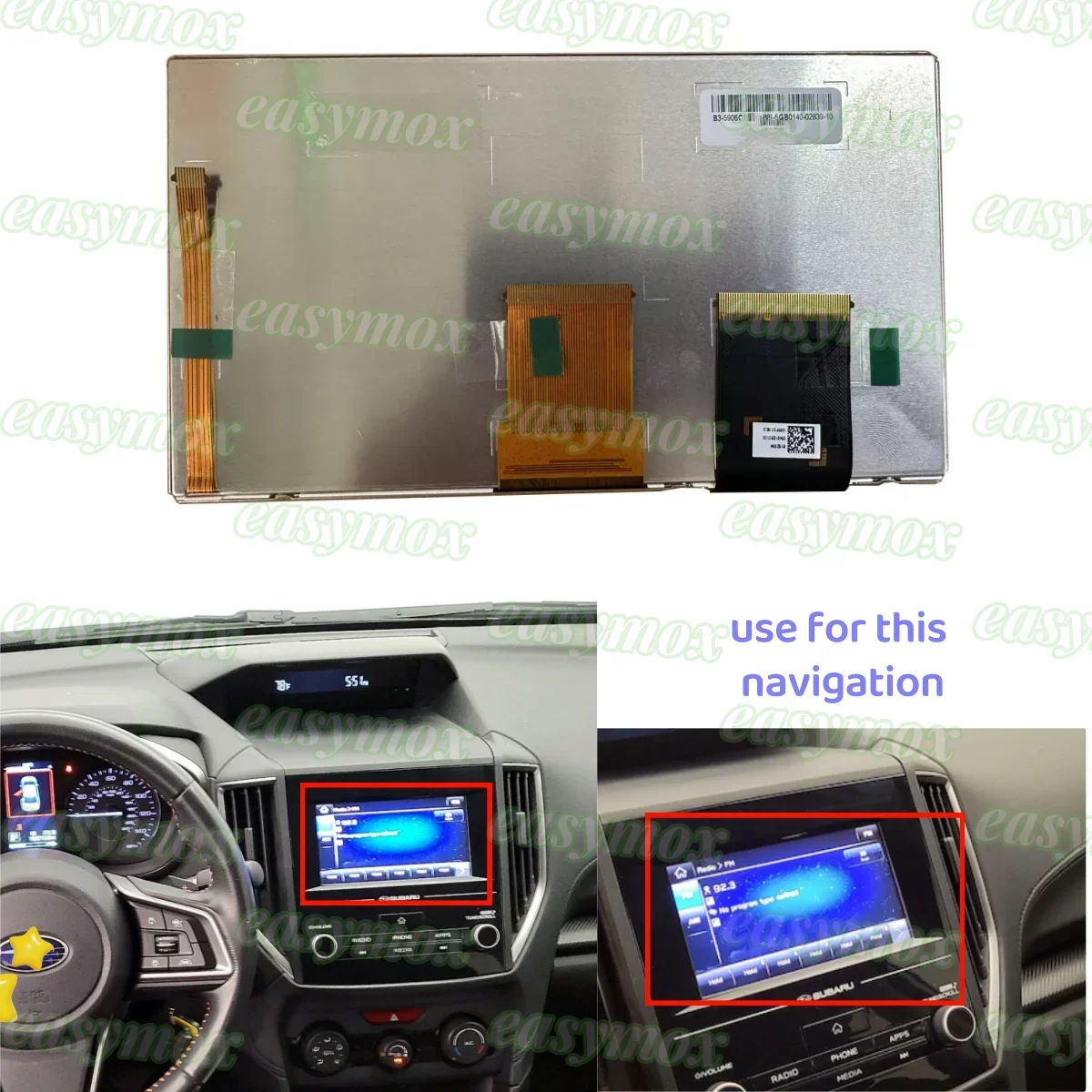 Car LCD Display for Subaru Impreza Premium Navigation Center Console Information Radio Screen Repairment 2017 2018