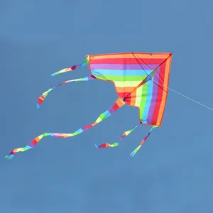 Einfach zu fliegen farbiger Regenbogen Kite Fun Outdoor Sports Beach Kinder Buhitispeelgoed Wind Comets im Freien 6 Hauptverkaufskite Cabrinha - №1