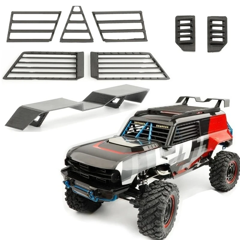 

1pcs 3D Printing Front Side Window Armor Grille for 1/12 RC Crawler Car MJX H12P Accessorie