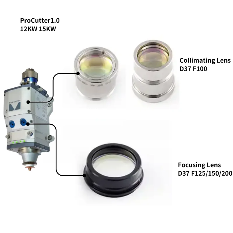 Raysoar P0595-70900 Laser Collimating Lens Focusing Lens Assembly For Precitec Procutter1.0 12KW 15KW Laser Cutting Head