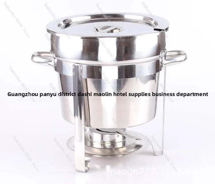 11-Liter stainless steel self-service soup stove with electric heating plate