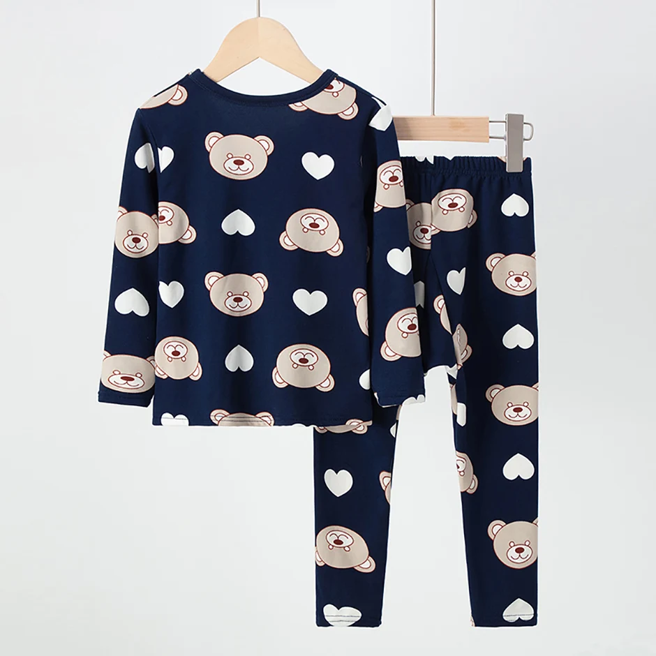 2-teiliges Kinder-Set mit niedlichem Cartoon-Motiv für Frühling/Herbst, bestehend aus langärmligem Oberteil und Hose in verschiedenen Farben, geeignet für Jungen und Mädchen. – Detail 6