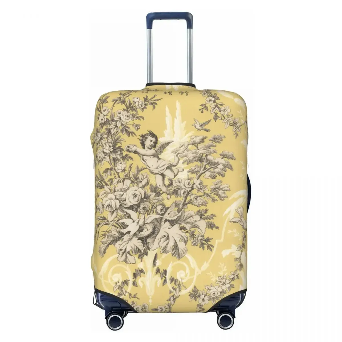 French Toile De Jouy Luggage Cover Elastic Antique Traditional France Art Travel Suitcase Protective Covers Suit For 18-32 inch