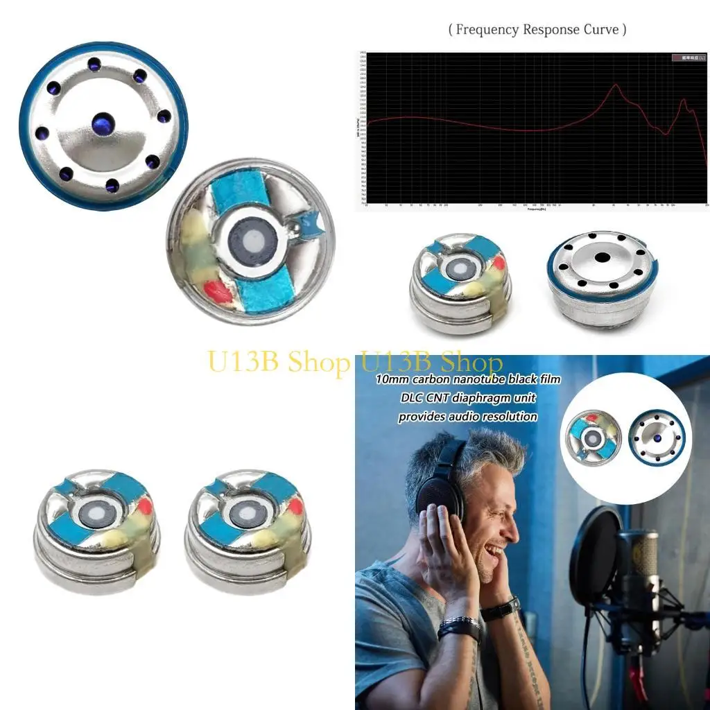 

U13B Premium 10mm Double Chamber Speaker Driver Unit Multilayer Sputtered Diaphragm