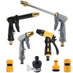 High-pressure Water Gun Portable Adjustable Metal Cleaning Car Wash Machine Garden Watering Hose Nozzle Sprinkler Foam Water Gun