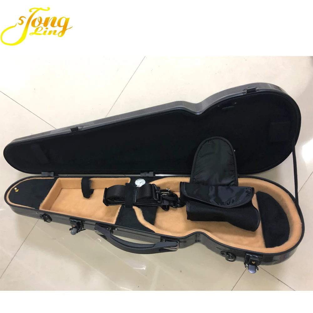 

Colorful Triangle Cheap Fiberglass Violin Case 4/4 for Violin Lovers