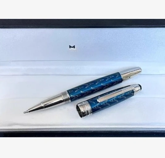 

M Brand Blue Bird Pattern Metal Signature Pen, High-End Business Rollerball Pen, Office Writing Pen( No Pen Box Included)