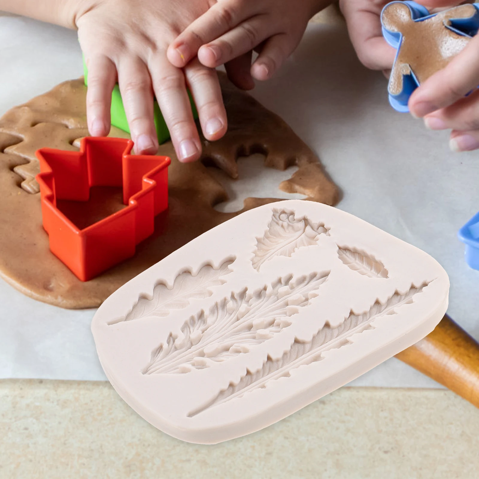 

2Pcs Leaf Shaped Silicone Molds for Cake Decoration Multi Layer Baking DIY Chocolate Reusable Kitchen Tools Safe Hygienic