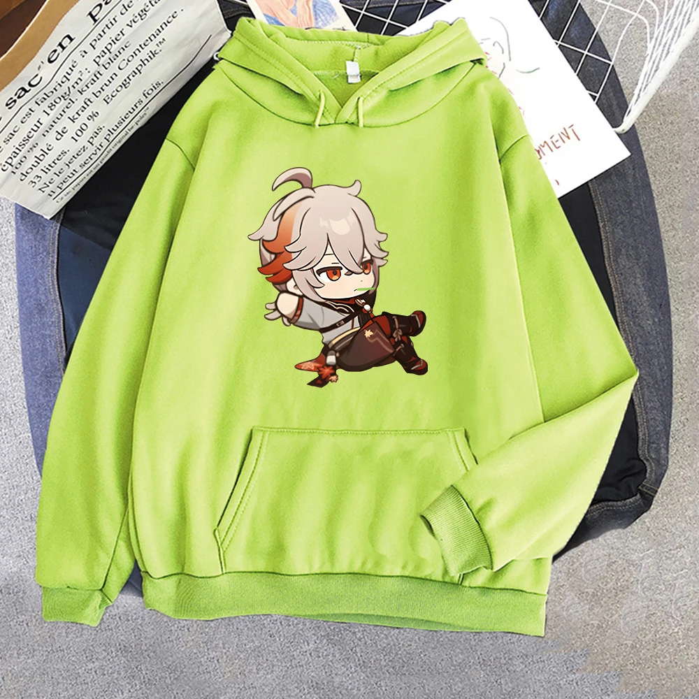 Kaedehara Kazuha Hoodie Genshin Impact Hoodies Women Kawaii Cartoon Hoody Oversized Casual Pullovers Men Sweatshirt Print Tops