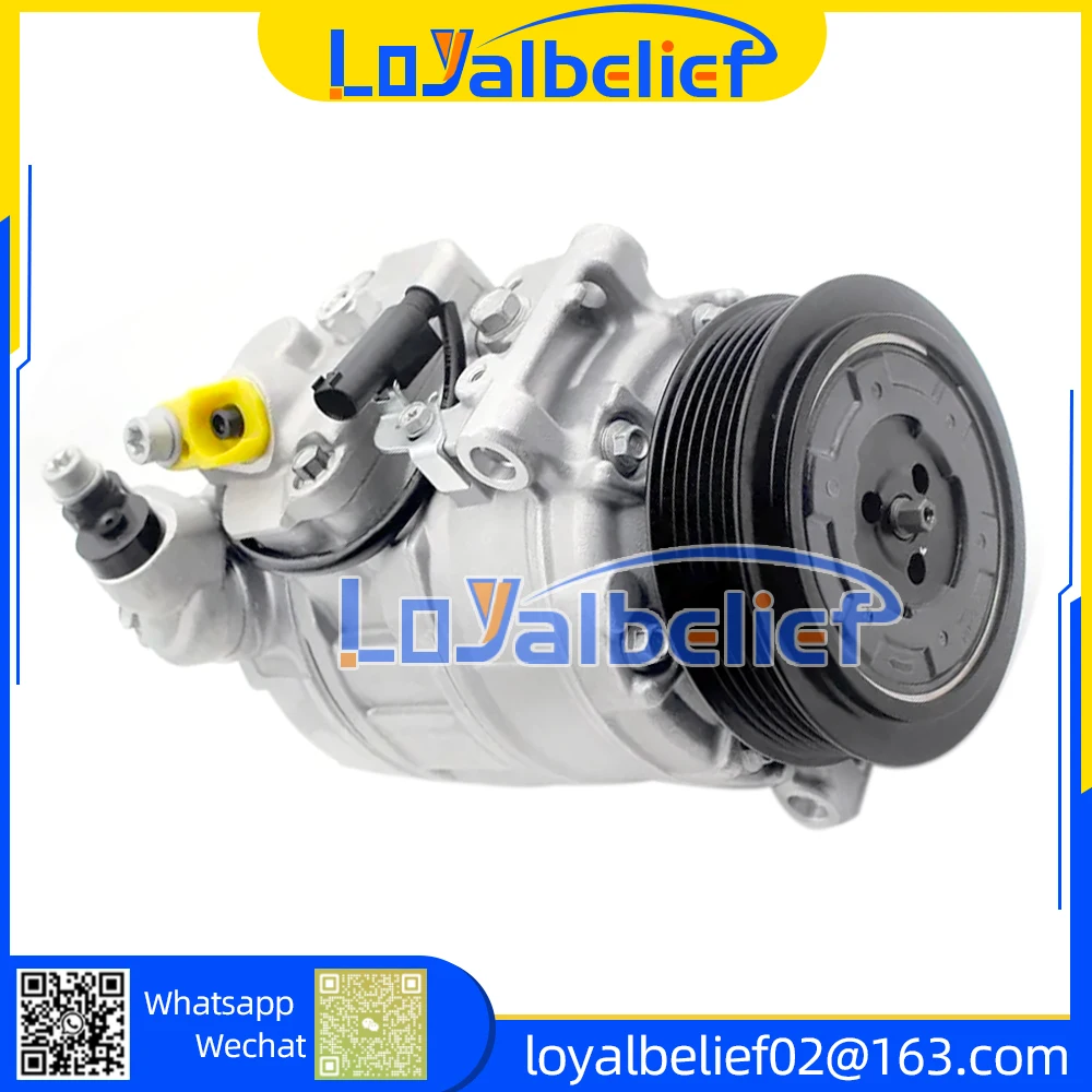 7SEU17C Car AC Air Conditioning Cooling Compressor PV6 For BMW 7-series E65 E66 E67 730i 730Li 64526956715 6956715 64526918753