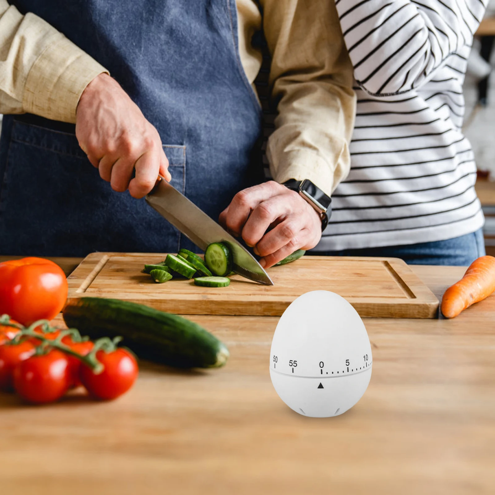 

Creative Kitchen Timer Baking Recorder Portable Cooking Manager Egg Shape Material Mechanical Drive Gift