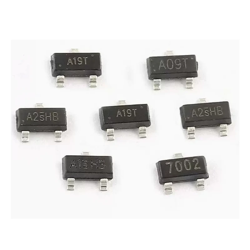 (100 Pieces) 2N7002 2N2222 2N3904 2N3906 2N5551 2N5401 2N2907 SOT-23 7002 1P 1AM 2A G1 2L 2F New Original Chip