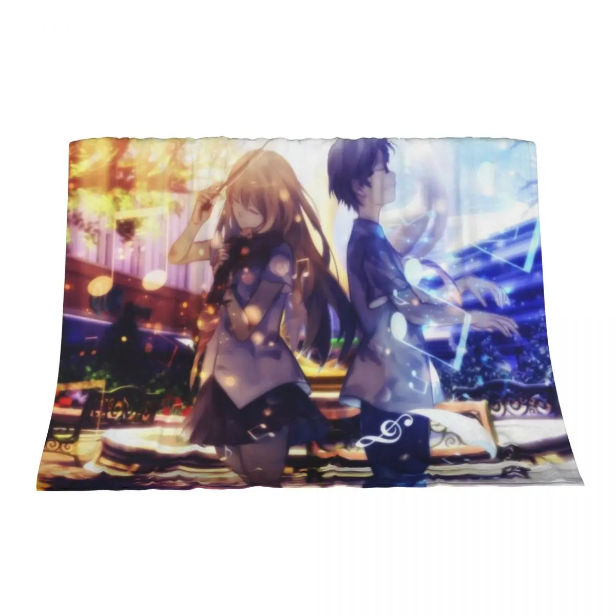 

Your Lie In April 2 Throw Blanket Sofa Bed Fashionable for sofa manga Blankets