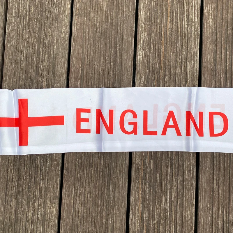 xvggdg  14x130cm  National Team Football Fans Scarf   England Tassel Flags Scarf Party Commemorative Souvenir